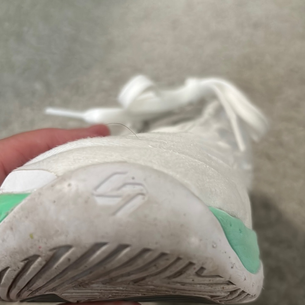 Mens White and Green Athletic Shoes - Picture 11 of 16